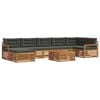 vidaXL Ensemble de canap&eacute;s d'ext&eacute;rieur 8 pc Naturel et Anthracite