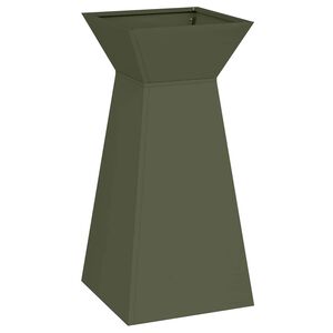vidaXL Jardini&egrave;re &agrave; pilier Vert olive 35 x 35 x 73 cm