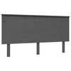vidaXL Lit pour personne &acirc;g&eacute;e t&ecirc;te de lit gris 160x200 cm bois massif