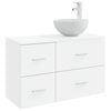 vidaXL Ensemble de mobilier de salle de bain 2 pc Blanc