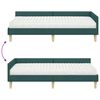 vidaXL Cadre de lit d'angle avec matelas avec matelas 2 pcs Vert tissu