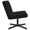 vidaXL Chaise pivotante Noir 63 x 75 x 76 cm Peau de mouton