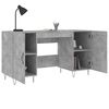 vidaXL Bureau gris béton 140x50x75 cm bois d'ingénierie