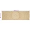 vidaXL Tapis Naturel et Blanc 80 x 200 cm Jute