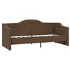 vidaXL Lit avec &eacute;clairage USB Marron fonc&eacute; Tissu 90x200 cm