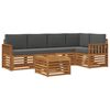 vidaXL Ensemble de canap&eacute;s d'ext&eacute;rieur 6 pc Naturel et Anthracite