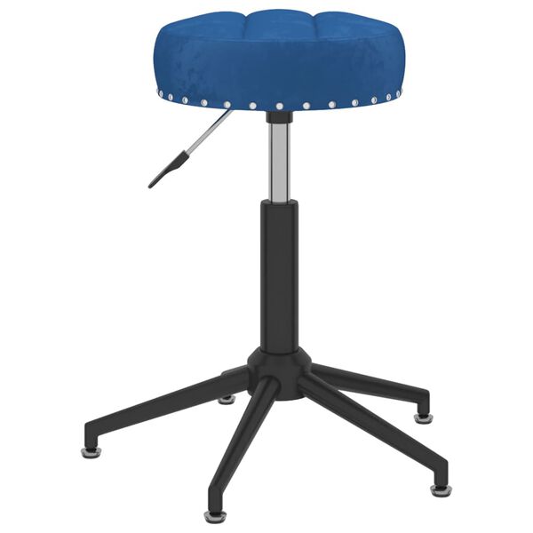 vidaXL Chaises pivotantes &agrave; manger lot de 4 bleu velours