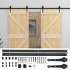 vidaXL Porte coulissante 2 pc 90 x 210 cm Bois de pin massif