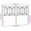 vidaXL T&ecirc;te de lit m&eacute;tal noir 140 cm