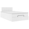 vidaXL Cadre de lit ottoman et matelas blanc pur 120x200 cm similicuir