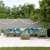 vidaXL Salon de jardin 7 pcs avec coussins bois de pin impr&eacute;gn&eacute;