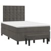 vidaXL Sommier &agrave; lattes de lit et matelas gris fonc&eacute; 120x190cm velours