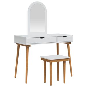 vidaXL Ensemble de Coiffeuse FAUSKE 3 pc Blanc 100 x 50 x 143 cm