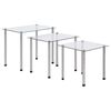 vidaXL Tables gigognes 3 pcs Transparent Verre tremp&eacute;