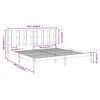 vidaXL Cadre de lit sans matelas gris 200x200 cm bois massif de pin