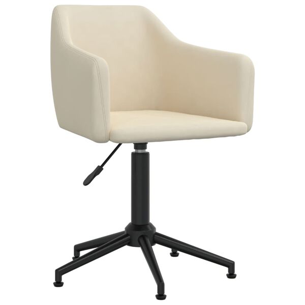 vidaXL Chaises &agrave; manger pivotantes lot de 4 Cr&egrave;me Velours