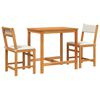 vidaXL Ensemble de balcon avec coussins 3 pcs bois massif d'acacia