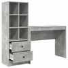 vidaXL Bureau avec tiroir 2 pcs Gris béton