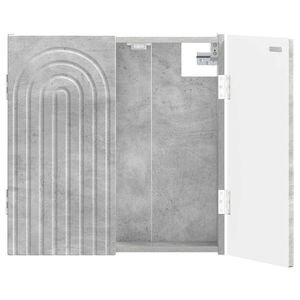 vidaXL Cabinet pour cible ALKMAAR Gris b&eacute;ton 52,5 x 10,5 x 53,5 cm