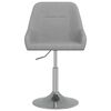 vidaXL Chaise pivotante de salle &agrave; manger Gris clair Tissu