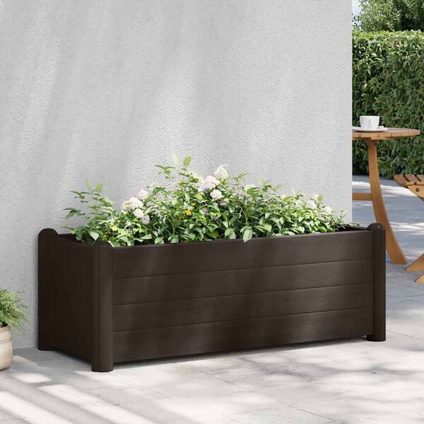 vidaXL Lit surélevé de jardin PP Moka 100x43x35 cm