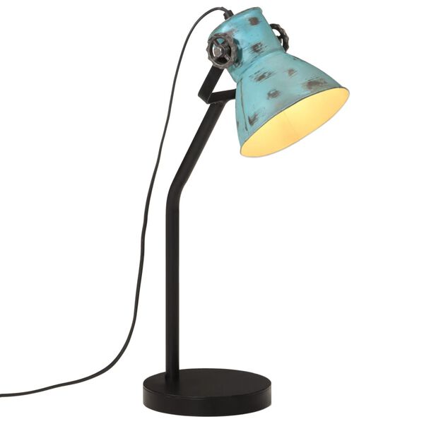 vidaXL Lampe de bureau 25 W bleu d&eacute;lav&eacute; 17x17x60 cm E27