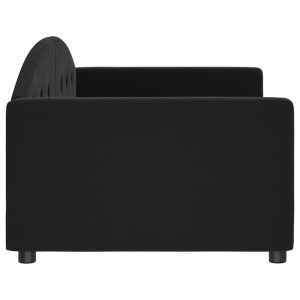 vidaXL Lit de repos sans matelas noir 90x200 cm velours