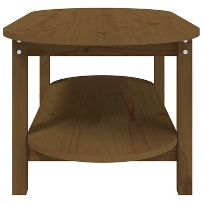 vidaXL Table basse Marron miel 110x55x45 cm Bois massif de pin