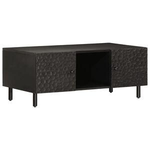 vidaXL Table basse noir 100x54x40 cm bois massif de manguier