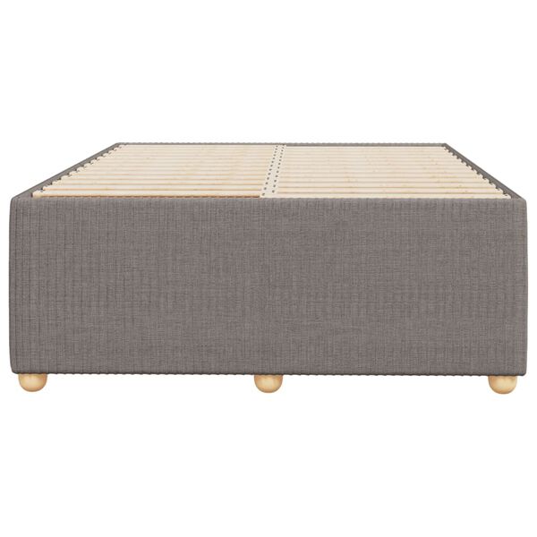 vidaXL Cadre de lit sans matelas taupe 120x190 cm tissu