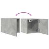 vidaXL Meubles TV muraux 2 pcs Gris béton 30,5x30x30 cm