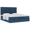 VidaXL Cadre de lit ottoman avec matelas bleu 180x200 cm tissu