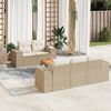 vidaXL Salon de jardin avec coussins 6 pcs beige r&eacute;sine tress&eacute;e