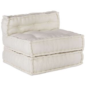 vidaXL Canap&eacute; modulaire cr&egrave;me 70x70x54 tissu