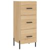 vidaXL Buffet haut Chêne sonoma 34,5x34x180 cm Bois d'ingénierie