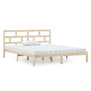 vidaXL Cadre de lit sans matelas bois massif