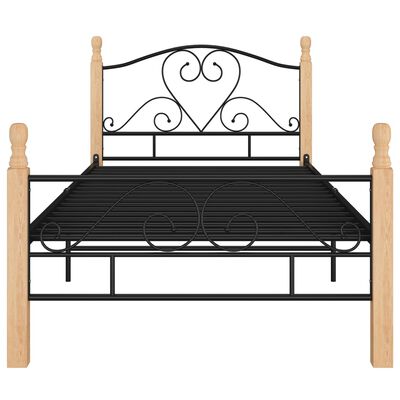 vidaXL Cadre de lit sans matelas noir métal 90x200 cm