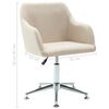 vidaXL Chaise pivotante de bureau Crème Tissu
