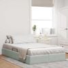 vidaXL Lit de Rangement avec matelas Gris clair 120 x 200 cm Velours