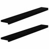 vidaXL Appuis de fen&ecirc;tre 2 pcs brun-noir bois de ch&ecirc;ne massif