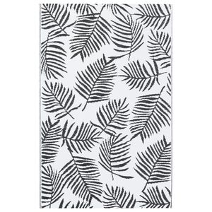 vidaXL Tapis d'ext&eacute;rieur ARAKIL Blanc et noir 120x180 cm PP