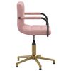 vidaXL Chaises pivotantes &agrave; manger lot de 4 rose velours