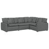 vidaXL Canap&eacute; modulable avec coussins en tissu gris fonc&eacute;