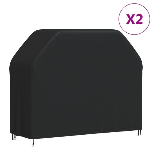 vidaXL Housses de barbecue 2 pcs 147x61x112 cm tissu oxford 420D