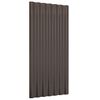 vidaXL Panneaux de toit 12 pcs Acier galvanis&eacute; Marron 80x36 cm