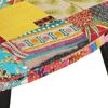 vidaXL Fauteuil avec repose-pieds Multicolore Toile patchwork