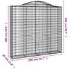 vidaXL Paniers &agrave; gabions arqu&eacute;s 12 pcs 200x30x180/200 cm Fer galvanis&eacute;
