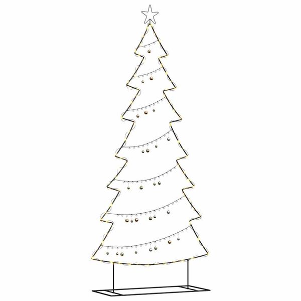 vidaXL Arbre de Noël en métal avec support Noir 210 cm Acier