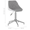 vidaXL Chaise de bureau pivotante Gris et blanc Similicuir