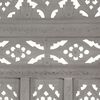 vidaXL Cloison de séparation 3 panneaux Gris 120x165 cm Bois manguier